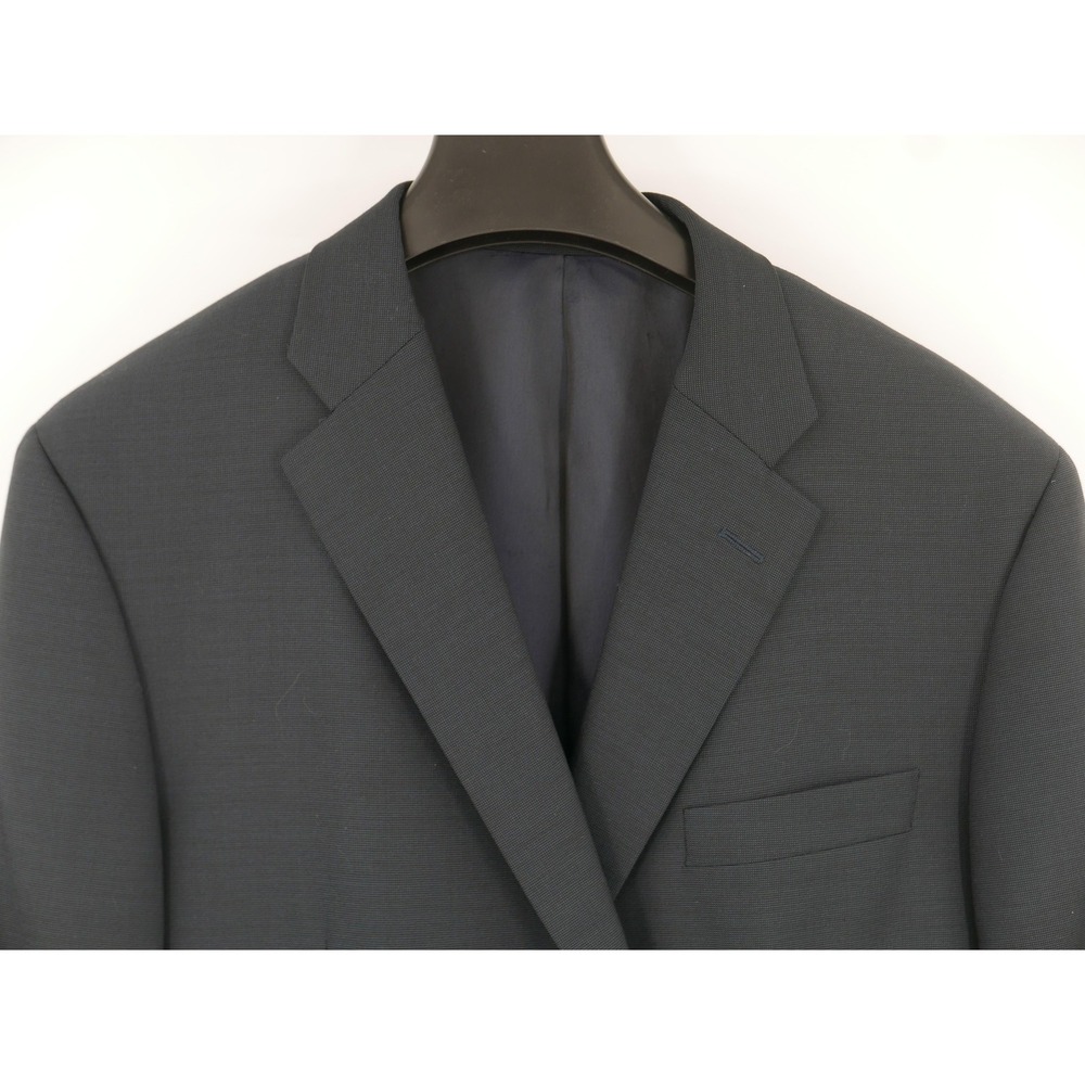 Hickey Freeman Blazer Sport Coat Blue 100% Worsted Wool Men's 48 Regular